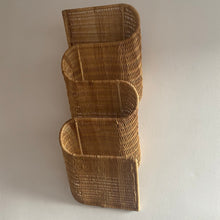 Load image into Gallery viewer, Wavy Wicker Magazine Rack
