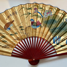 Load image into Gallery viewer, Gold Bird Wall Fan
