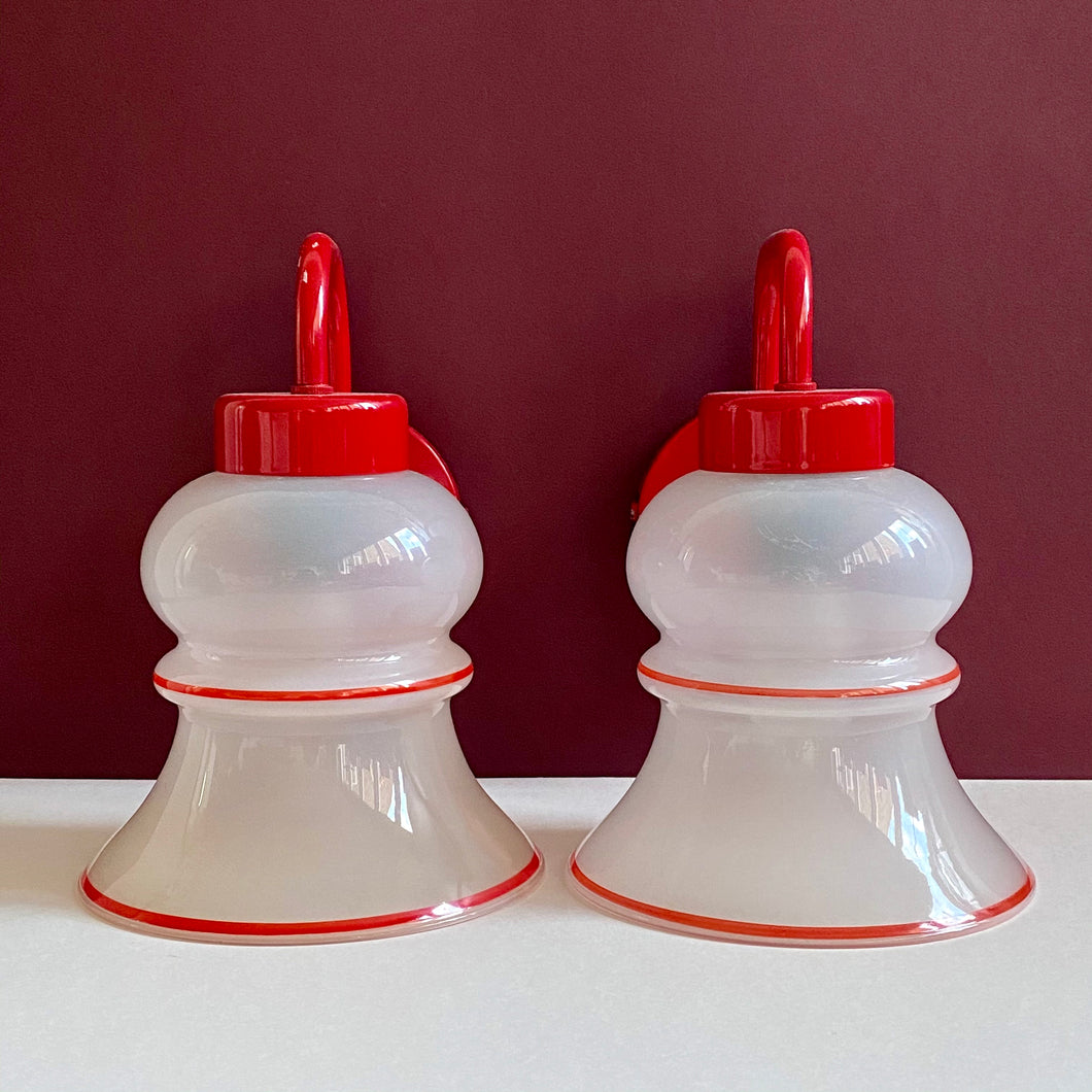 Red Tole Wall Lights
