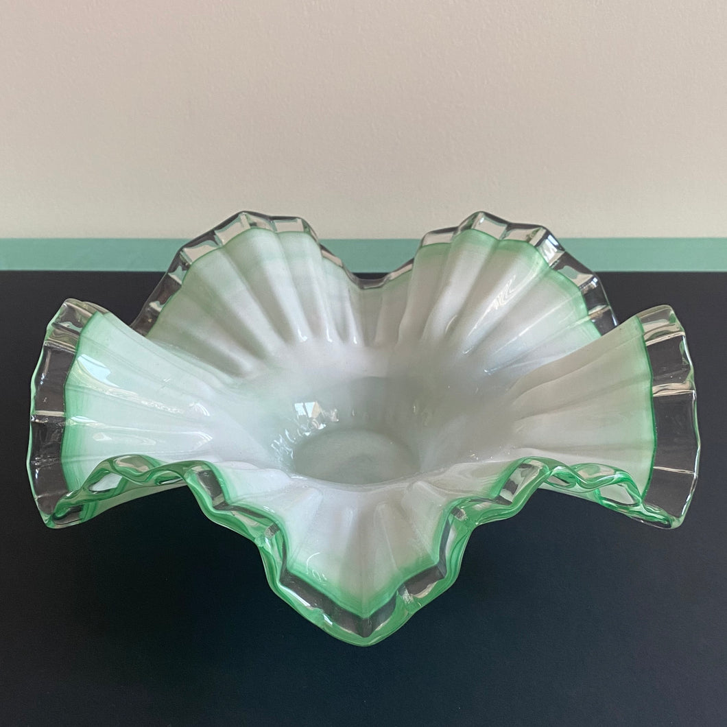 Green Victoria Frill Dish