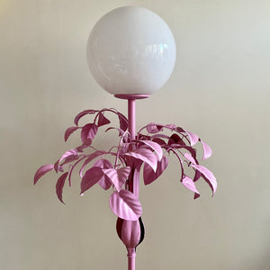 Pink Toleware Floor Lamp