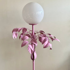 Pink Toleware Floor Lamp