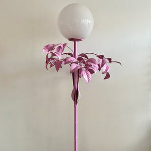 Pink Toleware Floor Lamp