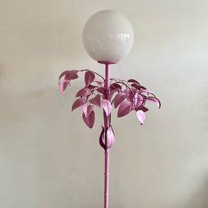 Pink Toleware Floor Lamp