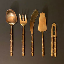 Load image into Gallery viewer, Brass Bamboo Cutlery Set
