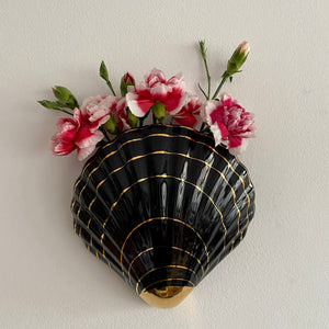 Black Shell Wall Vases