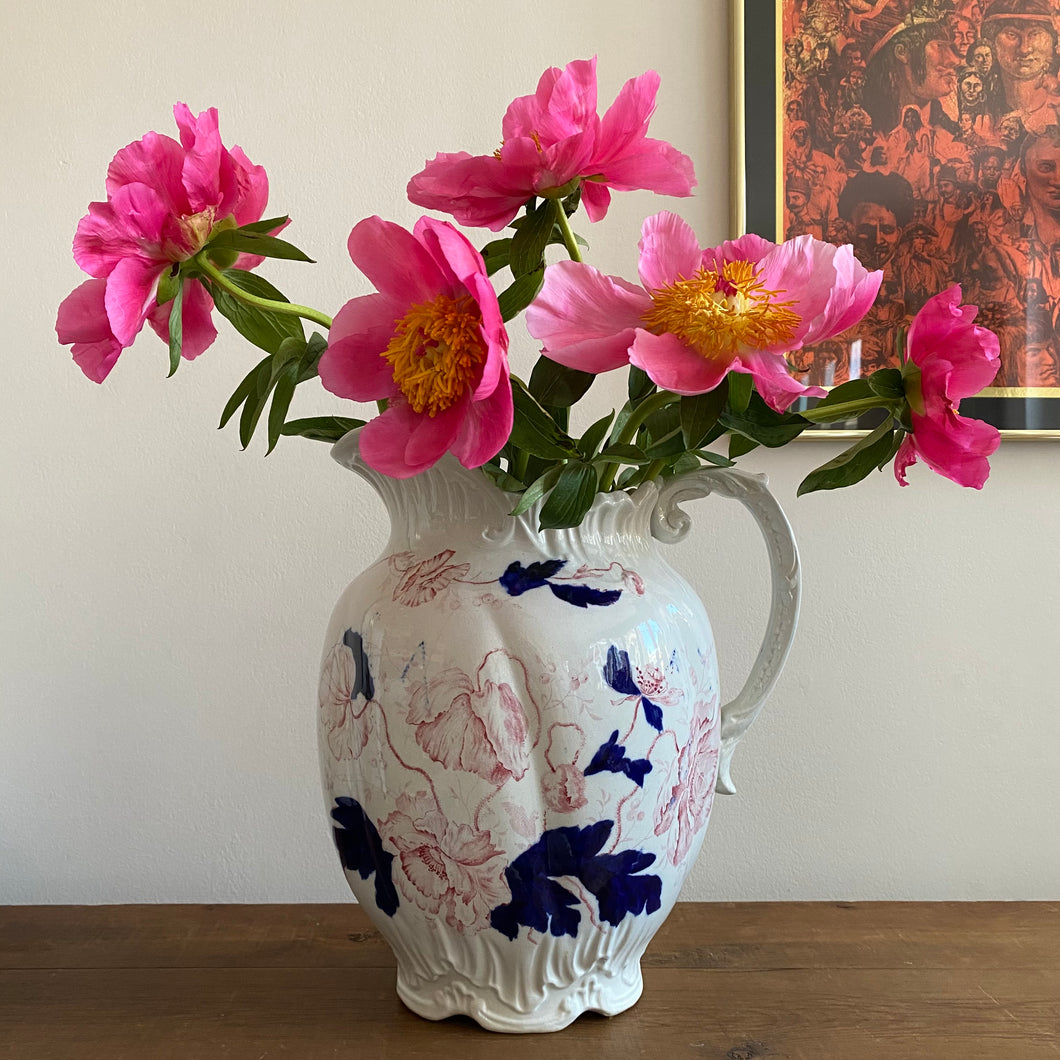 Large Floral Pitcher