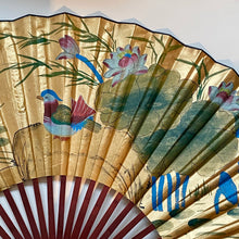 Load image into Gallery viewer, Gold Bird Wall Fan

