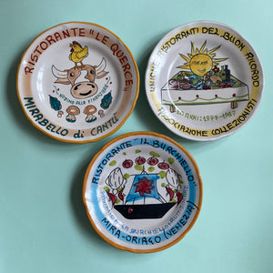 Vintage Italian Restaurant Plates