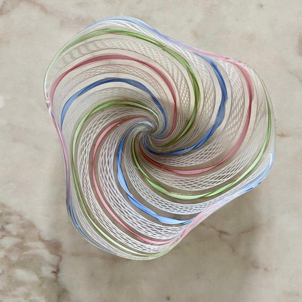 Pastel Lattice Murano dish
