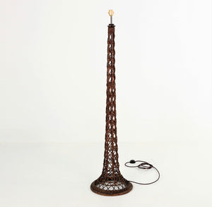 1920's Wicker Floor Lamp
